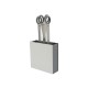 BOXIT SET PEN STAND - ALUMINUM / GREY