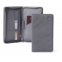 AIRLINE ZIP PASSPORT HOLDER - GREY