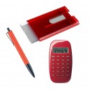 Car Keyring, Calculator, Card Case Set - Aluminum