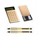 Car Keyring, Calculator, Card Case Set - Aluminum