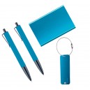 Car Keyring, Calculator, Card Case Set - Aluminum